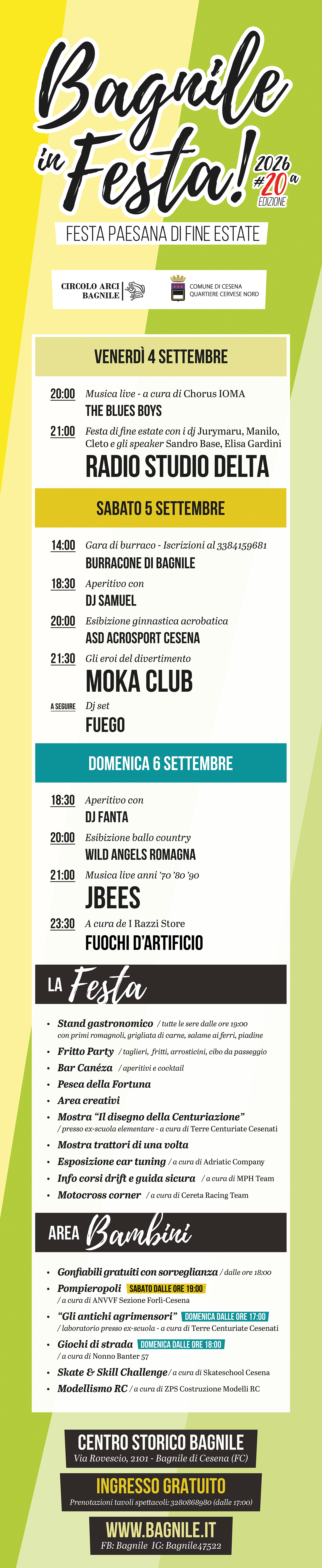 Locandina - Bagnile in festa! 4-5-6 settembre 2026
